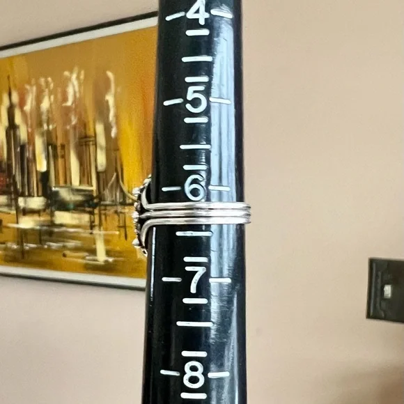 Purple Mojave Turquoise and Silver Ring, 6.25 - Picture 9 of 10